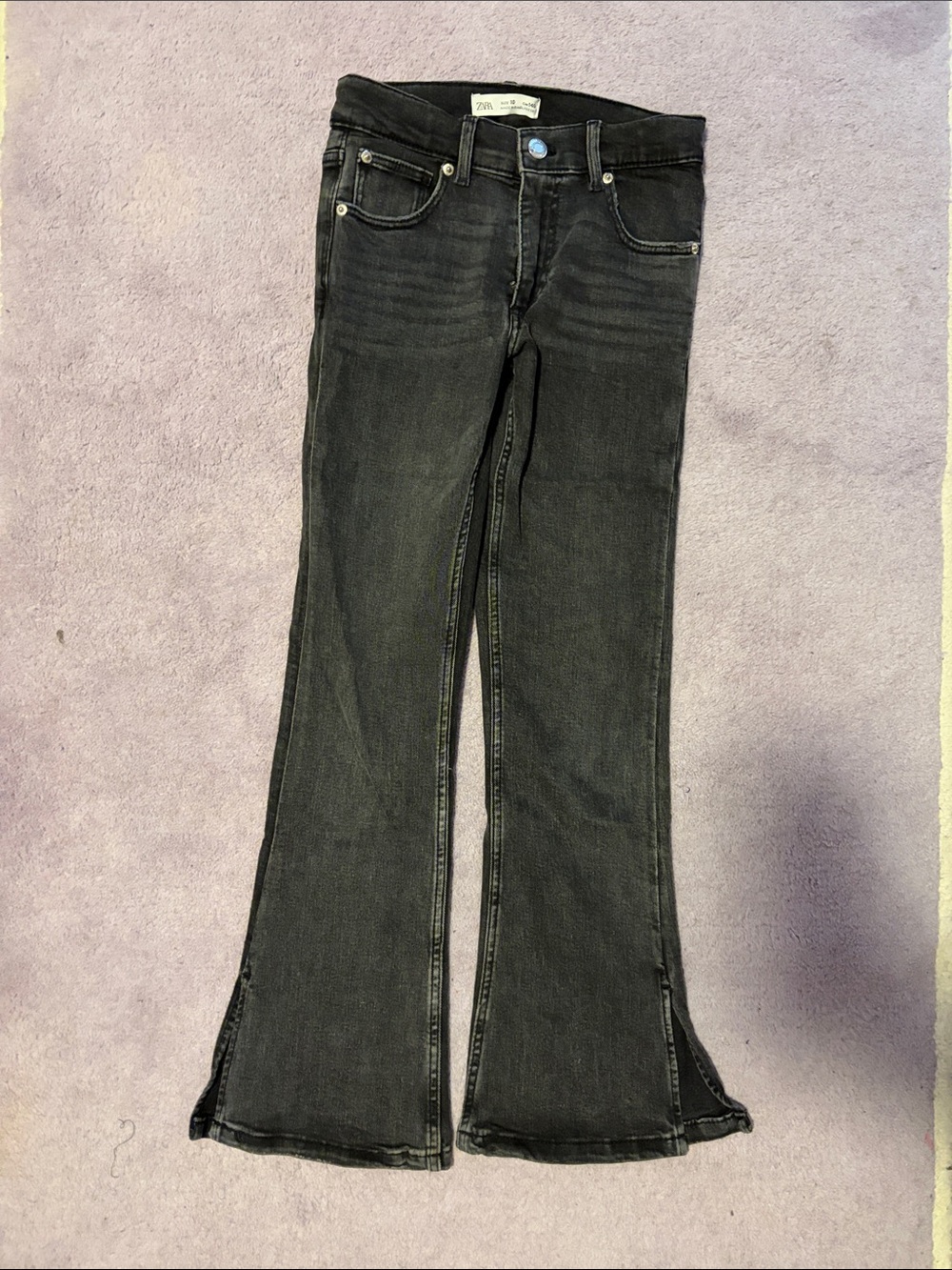 Zara Girls Black Flared Jeans